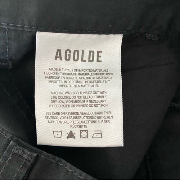 Agolde Daria Utility Black Pants size 28 cropped - Picture 8 of 9